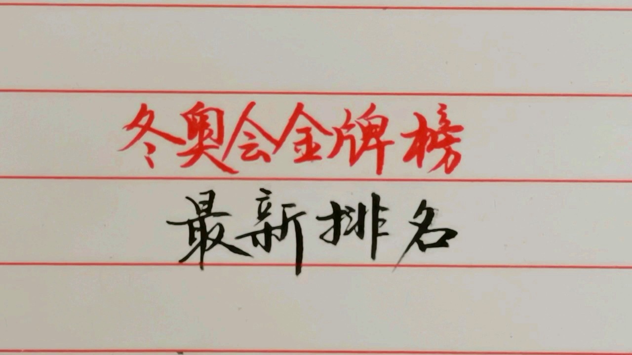 「金牌排名」(冬奥会金牌排名)