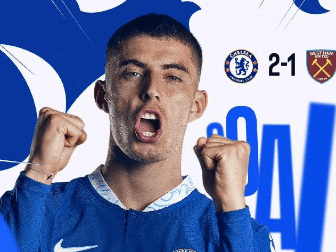 英超：哈弗茨绝杀切尔西2-1西汉姆